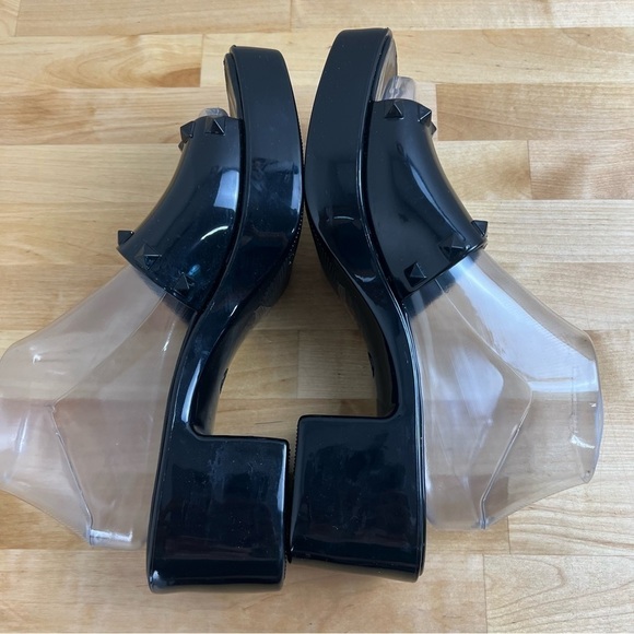 Madden Girl Paccer Chunky Y2K Black Studded Jelly Slide Sandals Women's Size 9 - Picture 7 of 12